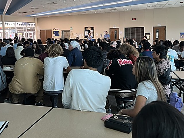 Students seated for the 2026 season kickoff briefing